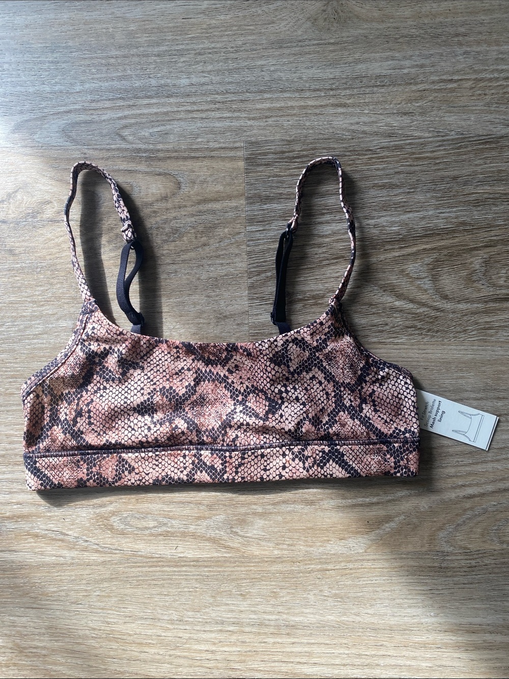 No Boundaries Snake-Print Bralette in Pink and Black